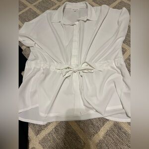 2 collared shirts with tie waist